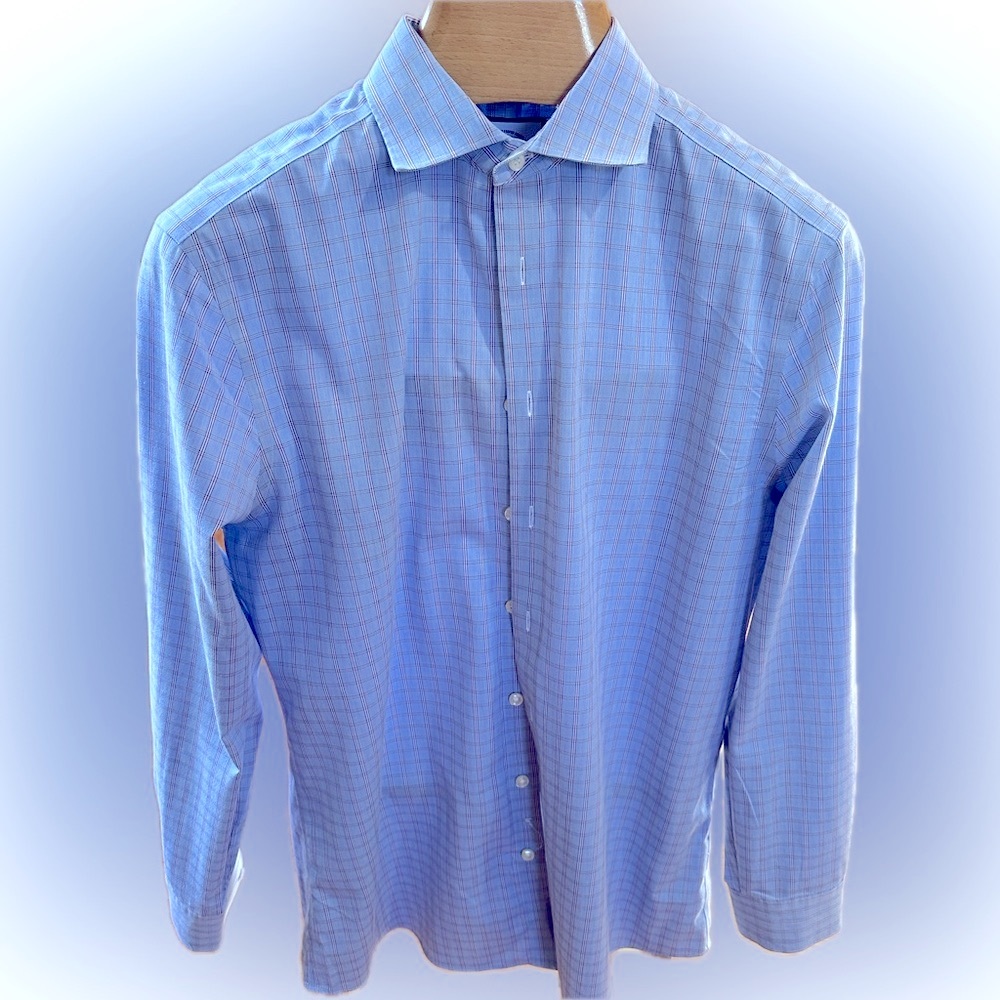 Charles Tyrwhitt. Men's Blue Checkered Shirt